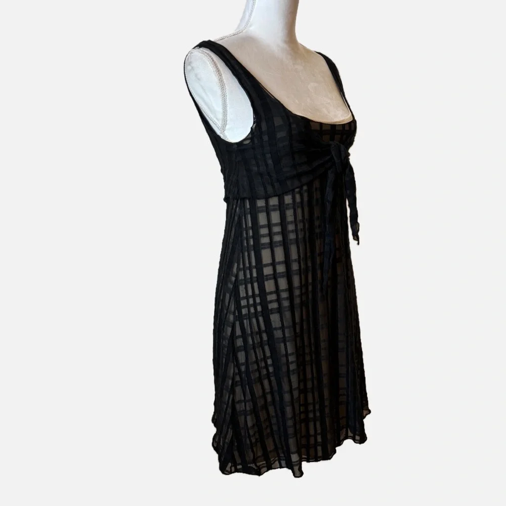 Chanel Spring 2006 Sheer Overlay Babydoll Dress Vintage Black Chiffon - Picture 6 of 16